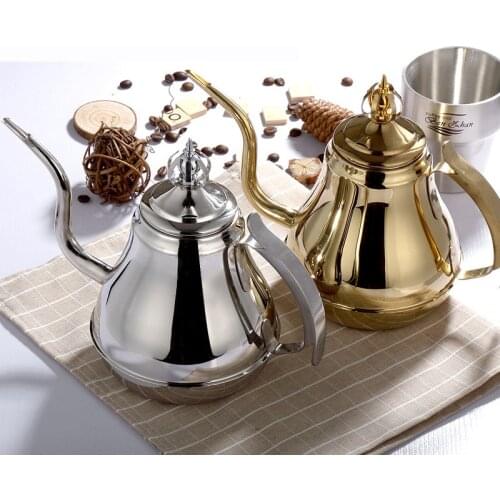 Thicken stainless steel teapot with filter Hotel restaurant with cooker tea long mouth big teapot 1.8L