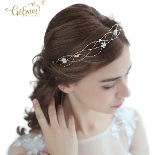 Bridal Hair Vine Pearl and Bead Decoration Bridesmaid Headband Women Hair Jewelry Wedding Headpiece For Dress