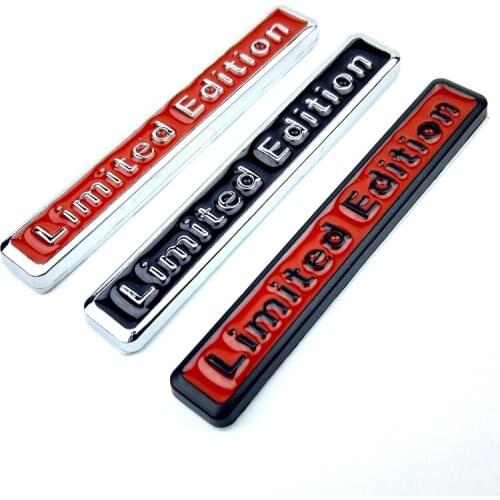 1X 3D metal Limited Edition logo side Badge Car tail trunk Emblem body decoration Sticker for A3 A4 S4 RS5 6 7 A6 TT Q3 Q5