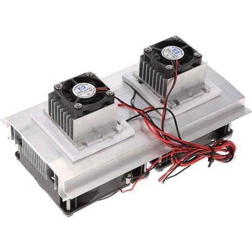 200 x 118 x 95mm 120W Thermoelectric Peltier Refrigeration Semiconductor Cooling System Kit Double Fan