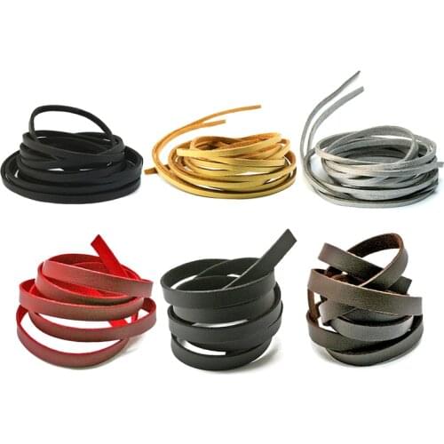 3mm 8mm Black Gold Brown Flat Faux Suede Korean Velvet Leather Cord string Rope 1Meter for DIY Handmade Jewelry Making Finding