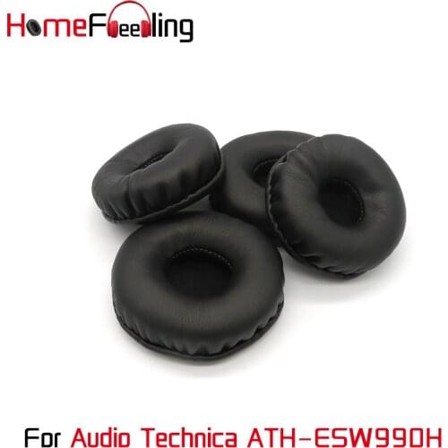 Homefeeling Ear Pads For Audio Technica ATH-ESW990H Earpads Round Universal Leahter Repalcement Parts Ear Cushions