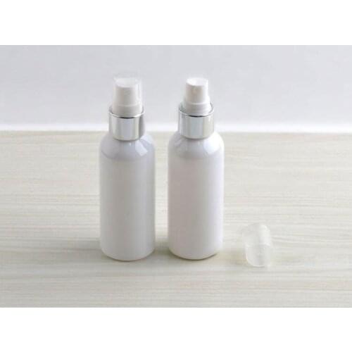80ml Round Shoulder White Aluminum Spray Bottle Pure Dew Spray Bottle 20PCS/LOT
