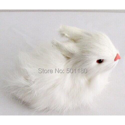 Free shipping artificial crafts animal rabbit toy decoration small rabbit mini rabbit birthday gift