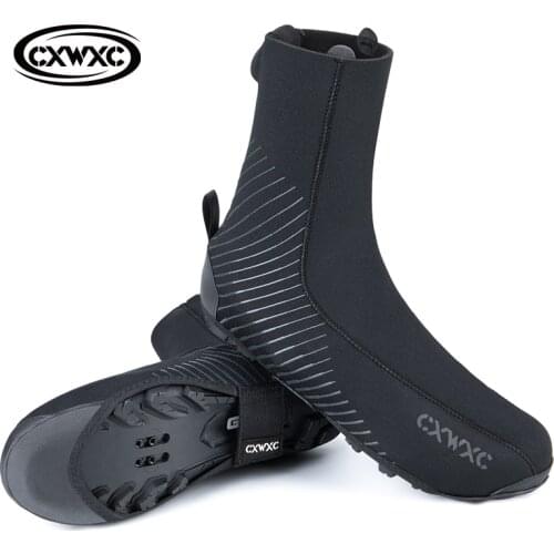 CXWXC Waterproof Cycling Shoes Covers Road Bike Thermal Booties Cover Neoprene MTB Overshoes Bicycle Full Boot Protect Cover