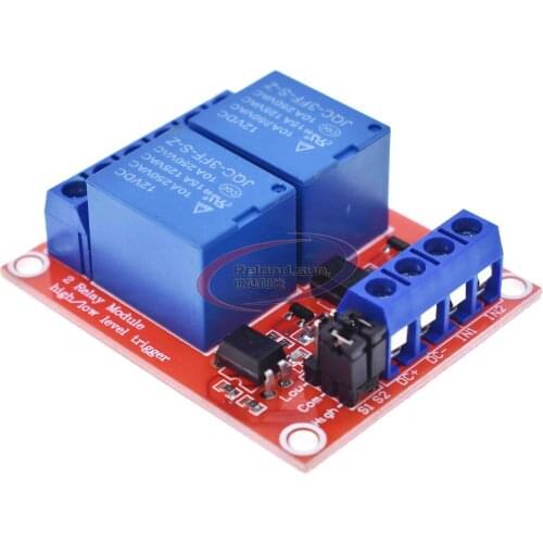 Two 2 Channel 12V Relay Module Board Shield With Optocoupler Support High and Low Level Trigger Relay For Arduino