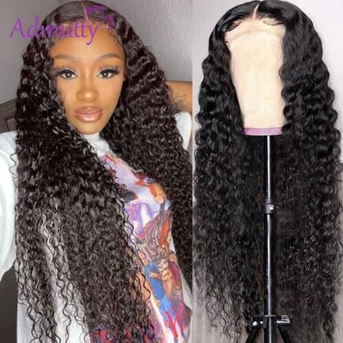 Water Wave 13*4 Lace Front Human Hair Wigs HD Transparent Lace Wigs 180 density Peruvian Remy 4x4 Lace Closure Wigs Pre Plucked