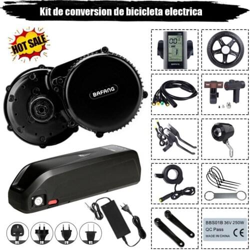 EU no taxes New 48V 750W Bafang BBS02B mid drive electric motor kit with 48V 17.5Ah ebike battery with battery charger