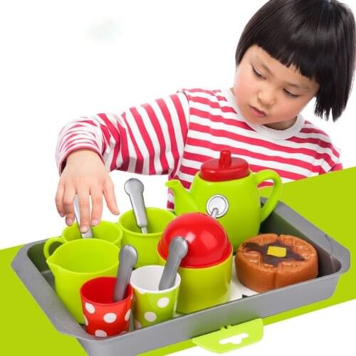 Kitchen Toys Tableware Mini Cute Coffee Tea Set Pretend Play Diy Kitchen Toys for Children Christmas Gift
