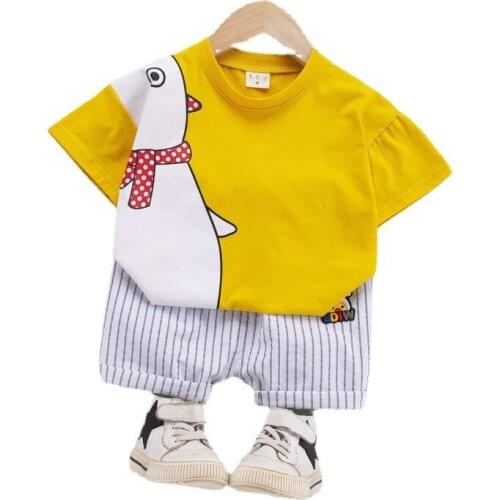 Summer New Baby Girl Clothes Suit Children Boys Cartoon Sports T-Shirt Shorts 2Pcs/Sets Toddler Fashion Costume Kids Tracksuits