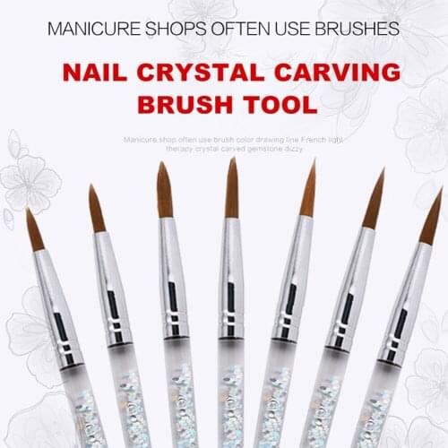 Manicure Tool For Acrylic Powder Nylon Nail Art Brush For Gel Nail Professional Polish 3D Painting Drawing UV Gel DIY Brush Pen