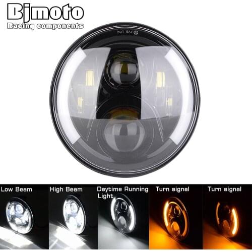 Motorcycle LED Headlight For Honda CB400 CB500 CB1300 Hornet 250 600 900 VTEC VTR250 High Low Beam Headlamp With Angel Ring