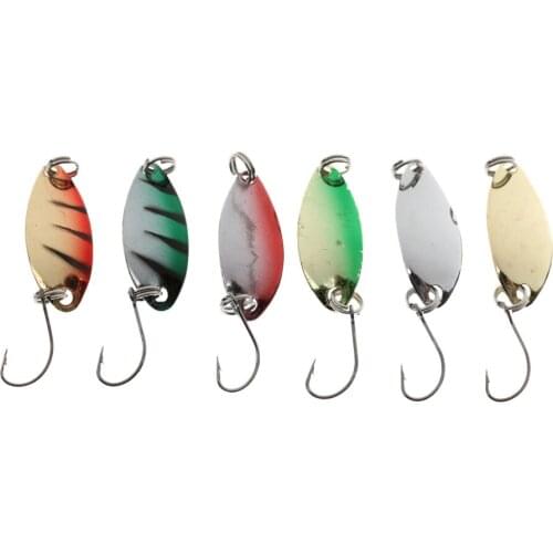 6 Pieces Fly Fishing Sequin Bait Set For Perch Herring Topwater