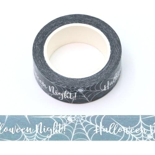 NEW 1PC 15MM*10M Halloween Foil Halloween Night Decorative Washi Tape Wholesale Masking Tape washi tape stickers