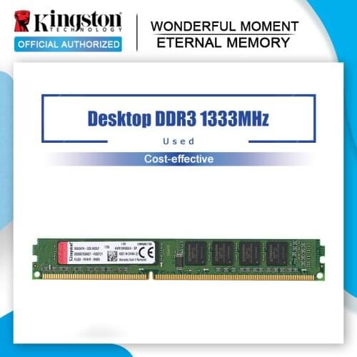 Kingston RAM Memory DDR 3 1333MH DDR3 4GB PC3-10600 Z 1.5V For Desktop KVR13N9S8/4-SP