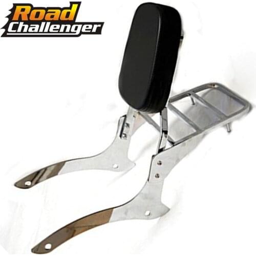 Backrest Sissy Bar Luggage Rack Support Saddlebag Box Holder W/ Detachable Backrest For Yamaha 1100 Vstar XVS 1100