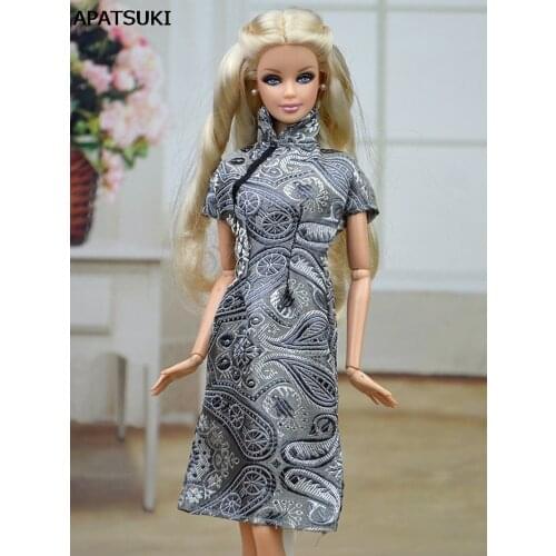 Handmade Chinese Traditional Dress Qipao Vestido Dress For Barbie Doll Clothes Cheongsam Unique Evening Dresses