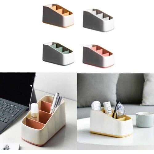 Trapezoid Staircase Remote Controller Holder Multi-Partition Desktop Sundries Arrangement Storage Boxes Organizer Candy Tray Box