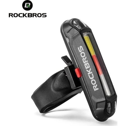 ROCKBROS Bicycle Light Waterproof Bike Taillight LED USB Rechargable Safety Back Light Riding Warning Saddle Bike Rear Light