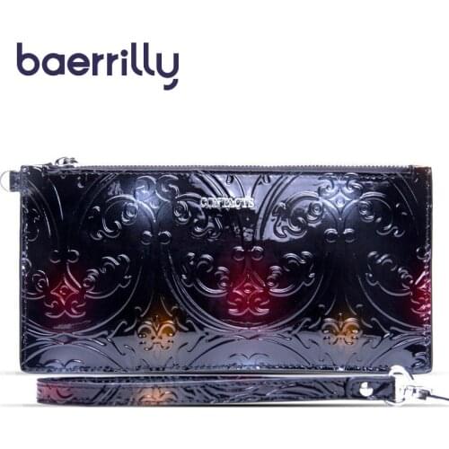 High-capacity Genuine Leather Women Wallet Long Clutch Bags Rfid Women Card Holder Coin Purse Zipper Fashion Ladies Card Wallet