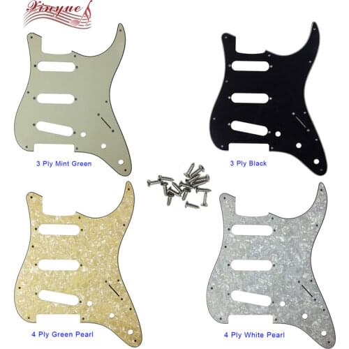 Pleroo Guitar Parts - For US 62' 11 mounting Screws Hole Standard St SSS strat Guitar pickguard Multiple colors available