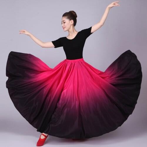 360 Lady Belly Dance Practice Skirt Female Nationality Dance Training Skirt Costume Dance Costumes Large Pendulum Skirt B-6834