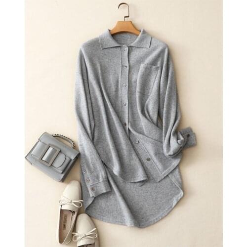 Shuchan Women Winter Cardigan Sweater 2018 100% Cashmere Cardigans Womens Sweater Knitted Long Casual Outerwear Winter