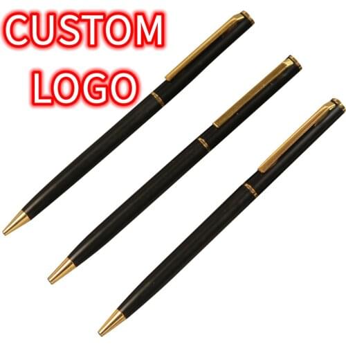 1PcsCustomized LOGO Fashion Metal Ballpoint Pens School Office Hotel Advertising Ball Gel Pen Promotional Gift Custom Souvenirs