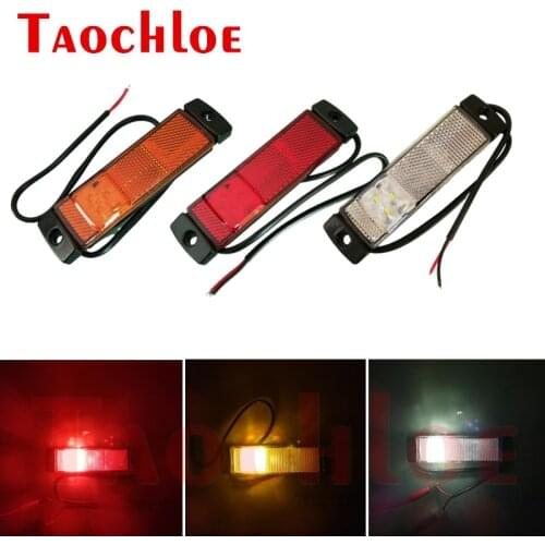 10Pcs Truck Trailer Clearance Lights 12V 24V Side Marker Reflector LED Lamp Car Back Lights Tractor Lorry Turn Signals Lamp