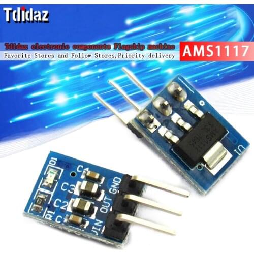 10PCS High Quality 5V to 3.3V For DC-DC Step-Down Power Supply Buck Module AMS1117 LDO 800MA