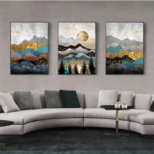 3Pcs 5D Diy square round Diamond painting Nordic Sunrise Sunset landscape full Diamond embroidery Cross Stitch Home DecorZP-503