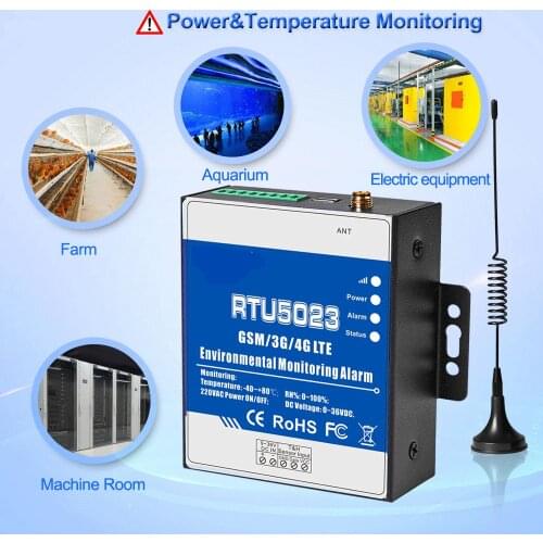 4G FDD LTE Temperature Humidity Environment Alarm Power Situation SMS Alert Remote Monitoring DC Power Timer Report APP Control