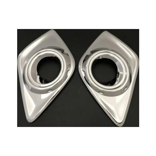 For hilux 2017 revo accessories chrome surround fog lights cover trim for toyota hilux revo 2015-2019 hilux decorative parts
