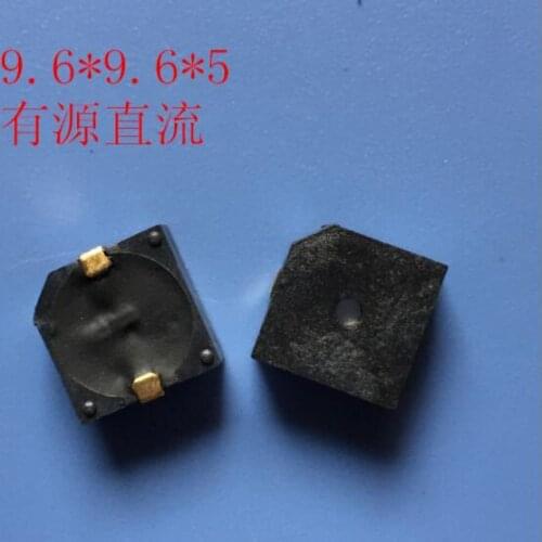 Free shipping 5PCS 9.6x9.6x5mm Hot sale 9650 DC electromagnetic SMD active buzzer 9.6*9.6*5MM 5V