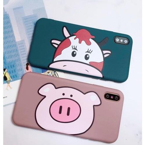 TPU Case Cute Cover For iPhone X Xs XR Xs Max 7 Plus 8Plus Case TPU Silicone Cover For iPhone 7 8 6s 6s Plus 6 Plus Plain Case