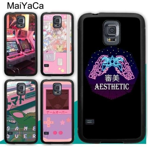 Retro Aesthetic Japanese Game Over Case For Samsung A21S A20e A71 A51 A10 A40 A50 A70 Galaxy S20 Plus S10 S9 Note 20 Ultra