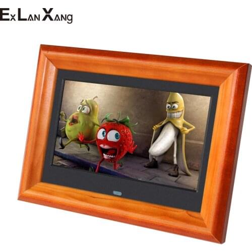 Digital Photo Frame 10 Inch HD Picture Multimedia Player MP3 MP4 Alarm Clock Gift Wooden