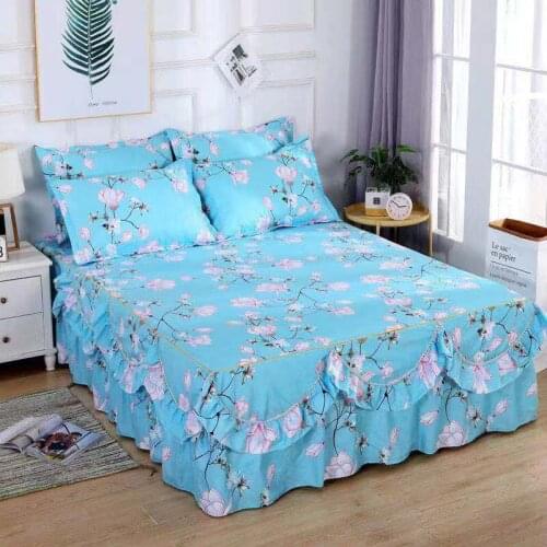 Bedding set luxury lace best-selling 3 piece set family suit can not afford ball green pillowcase sheets, no filling 2019 sets o