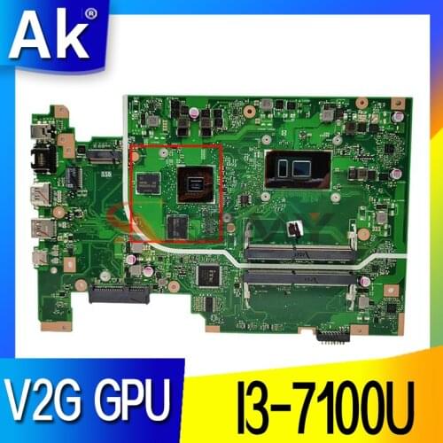 X705UQ MB I3-7100U V2G GPU Mainboard For ASUS X705UVR X705UV X705UB X705UD X705UDR X705UN X705U Laptop Motherboard