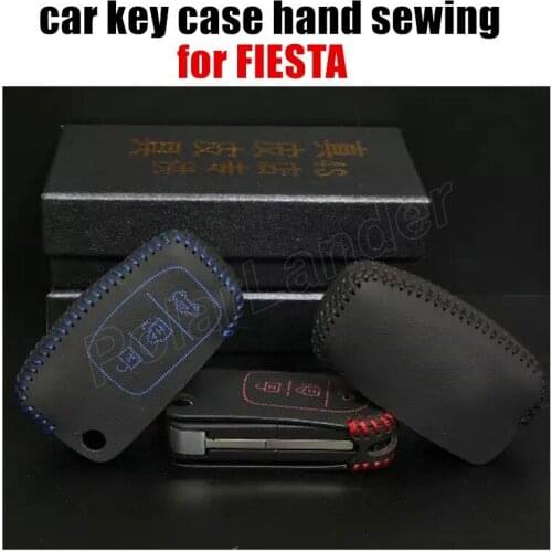Fashionable car key cover car styling fit for FORD CLASSIC FOCUS FIESTA car key case Hand sewing car styling Genuine leather