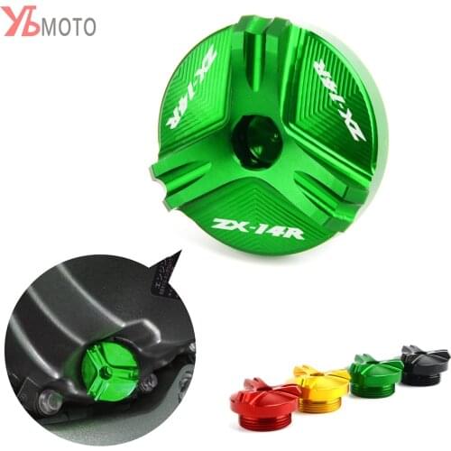 Motorcycle Green CNC Oil Filler Cap Plug Cover cap For Kawasaki NINJA ZX14R ZX-14R ZX 14R ZZR1400 ZZR 1400 ZX 1400 Accessories