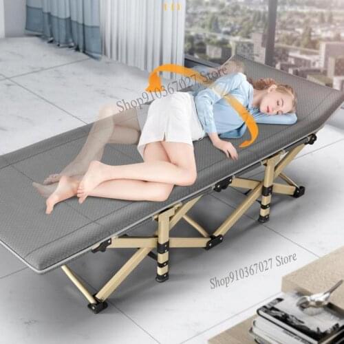 Solo Folding Bed Single Family Lunch Break Lunch Chair Single Simple Office Reclining Chair Artifact Portable Marching Bed