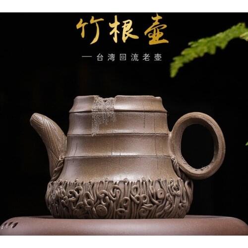 Sand tea set undressed ore old piece of mud imitation bamboo bamboo pot teapot a undertakes all hand are recommended