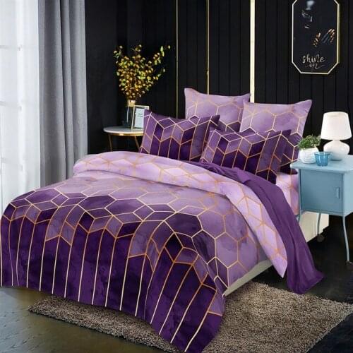 Bedding Set King Queen Single Double Duvet Cover Set Quilt Cover Pillowcase 2-3pcs Home Bedding Linens Sets Blanket case purple