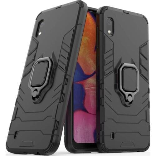 Armor Shockproof Case for Samsung Galaxy A10 A10s Hybrid Hard Protective Magnet Holder Ring Case Cover for Samsung A 10 10s