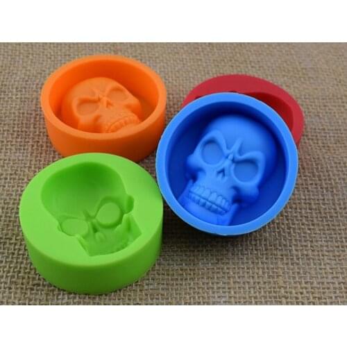 PRZY Silicone mold 3D skull head silicone Muffin Cup cake baking mold silicone fondant mold DIY free shipping