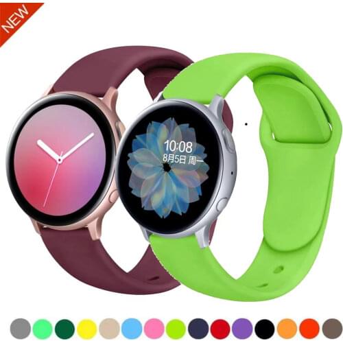 22mm 20mm Silicone strap for Samsung Galaxy watch 3/Huawei watch 3/Active 2 Soft sports bracelet wristband for Amazfit Bip band