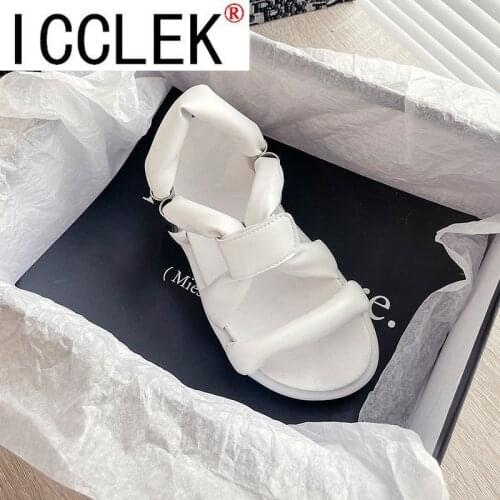 Platform Shoes Women Sandals 2021 Summer Causal Shoes Female Narrow Band Sandals Women Big Sole Sport Sandals White