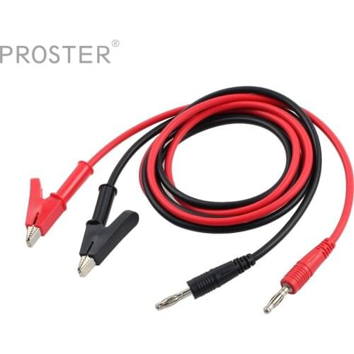 Proster For Labs Test Lead Banana Plug to Alligator Clip Heavy Duty 1M Long for Multimeter Banana Plug Test Cable