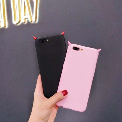 3D Luxury Devil Horns Cover Silicone Case for Samsung Galaxy A10 A20E A30 A40 A50 A70 A80 A90 A10S A20S A10E A11 A01 A71 5G A21